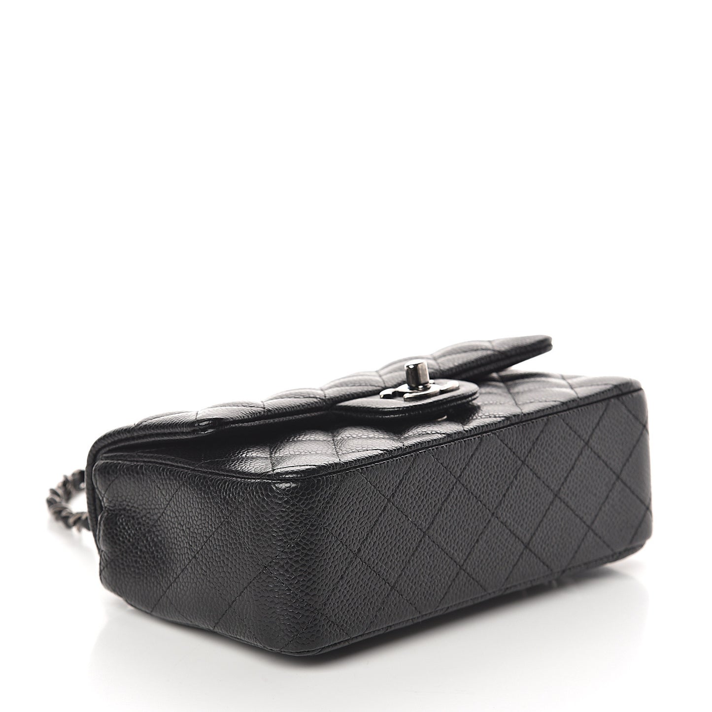 Caviar Quilted Mini Rectangular Flap Black