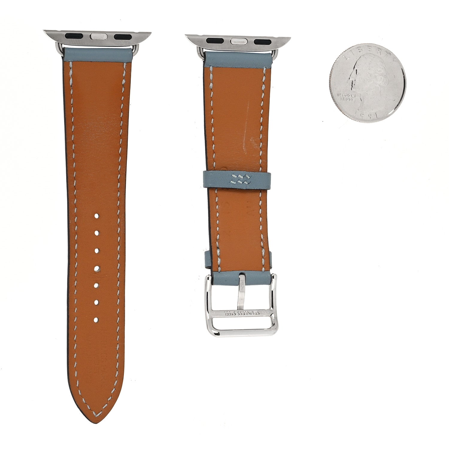 Hermes Swift 41mm Apple Watch Band Bleu Lin 2 of 5