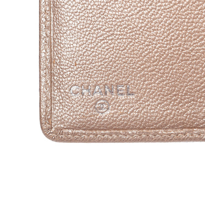 Chanel Metallic Calfskin Yen Wallet Gold 6 of 9