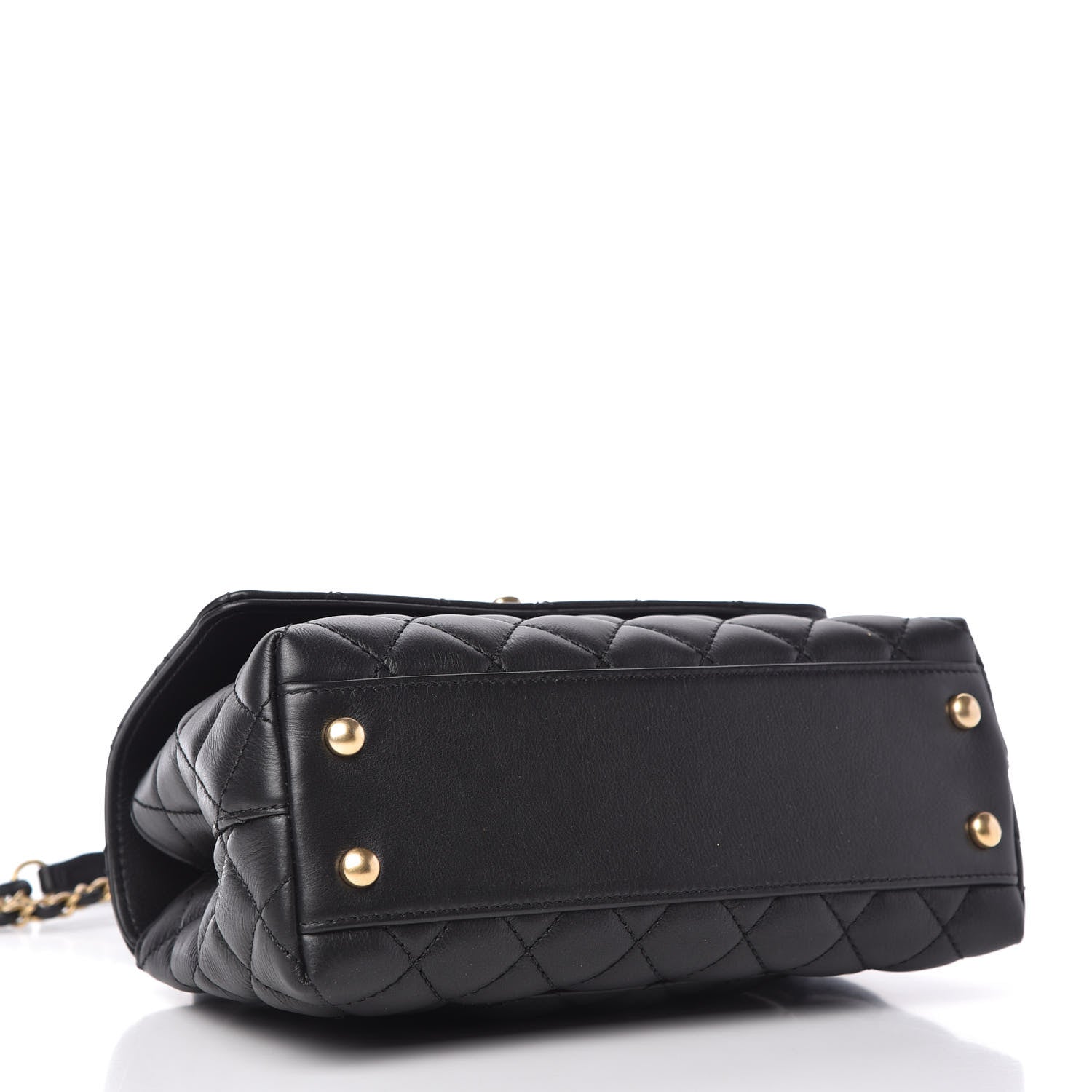 Chanel Calfskin Strass Quilted Mini Coco Handle Flap Black 4 of 10