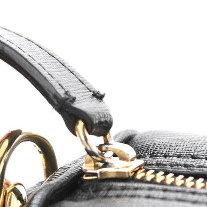 Versace Saffiano Calfskin Palazzo Duffle Bag Black 15 of 16
