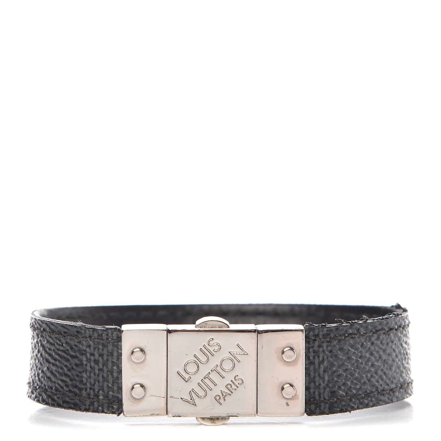 Louis Vuitton Damier Graphite Check It Reversible Bracelet 19 1 of 6