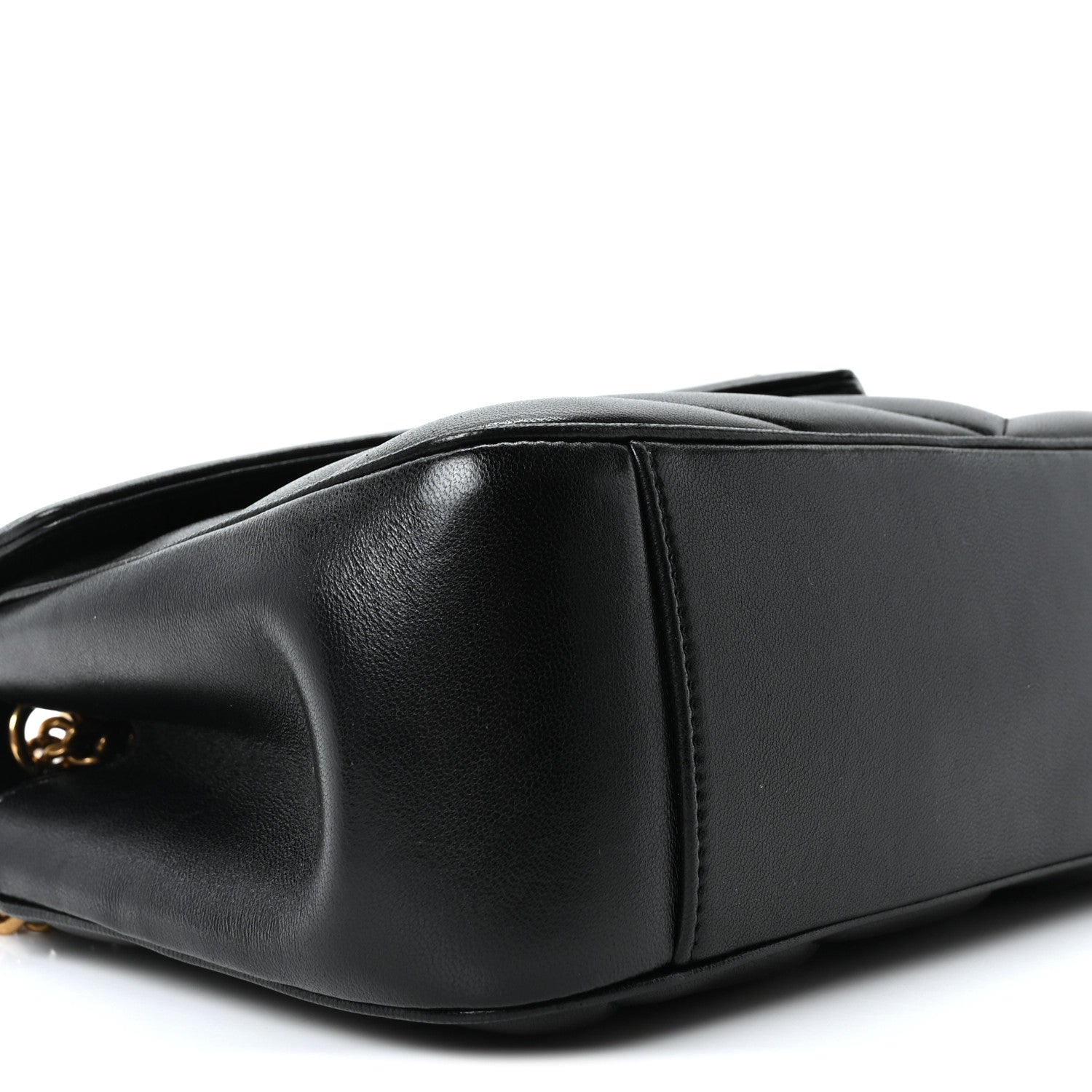 Saint Laurent Lambskin Chevron Quilted Medium LouLou Black 11 of 12