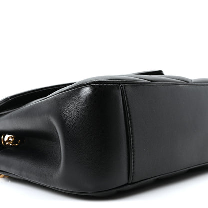 Saint Laurent Lambskin Chevron Quilted Medium LouLou Black 11 of 12