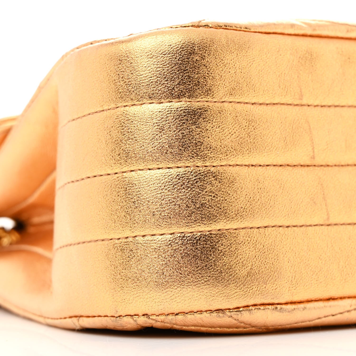 Chanel Metallic Lambskin Quilted Envelope Single Flap Gold 9 of 12