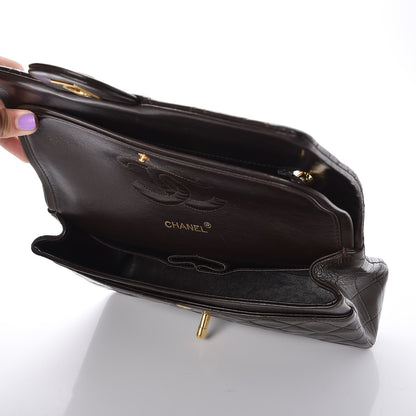 Chanel Lambskin Quilted Medium Double Flap Brown 6 of 9