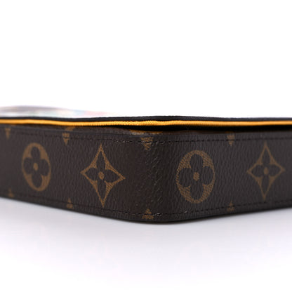 Louis Vuitton Monogram 2022 Christmas Animation New York Soho Pochette Felicie Chain Wallet Yellow 9 of 10