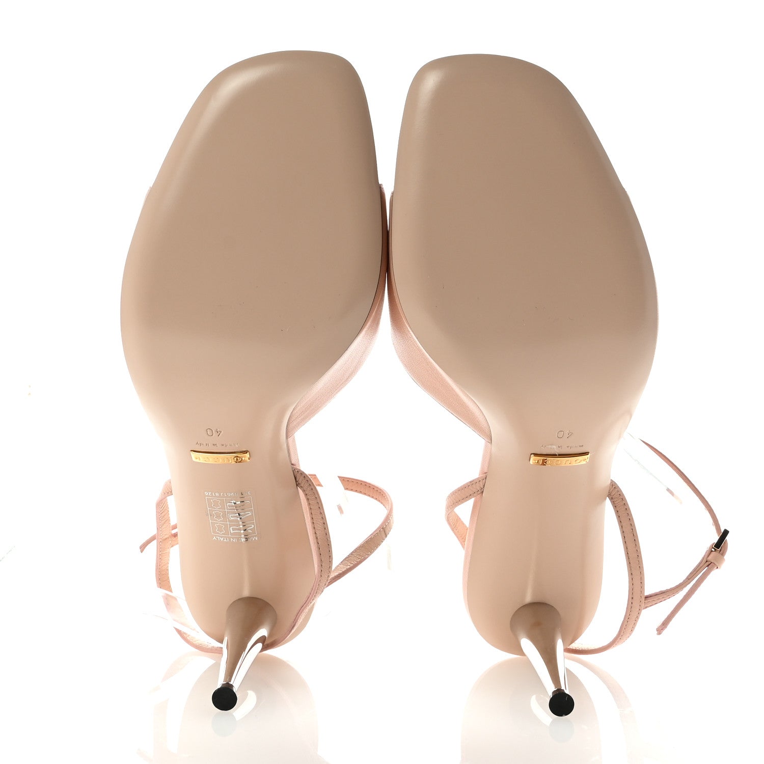 Gucci Malaga Kid Blondie 85mm Slingback Sandals 40 Pastel Pink 6 of 9