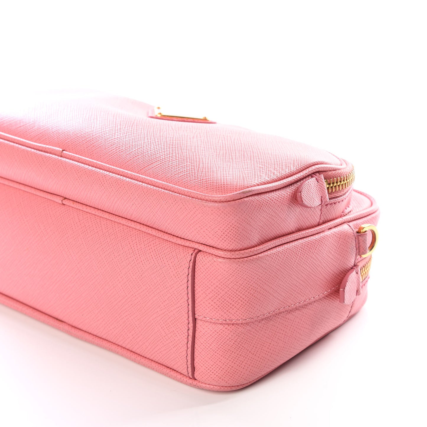 Saffiano Lux Double Zip Crossbody Bag Petalo