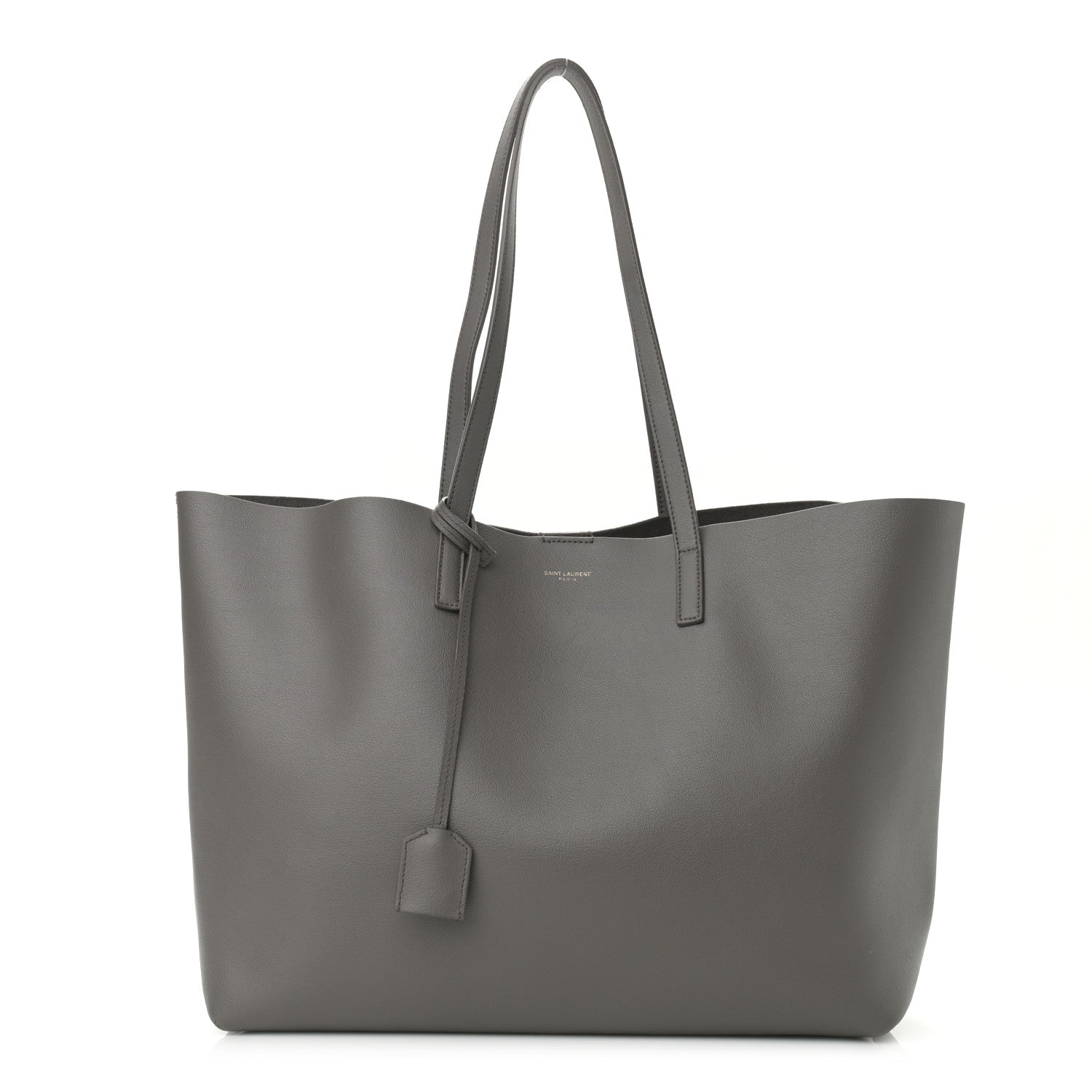 Saint Laurent Calfskin Large Shopping Tote Fog 3 of 11