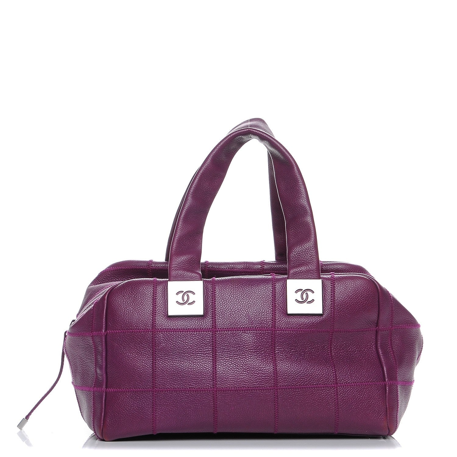 Chanel Caviar Square Stitched Large Tote Purple 1 of 8