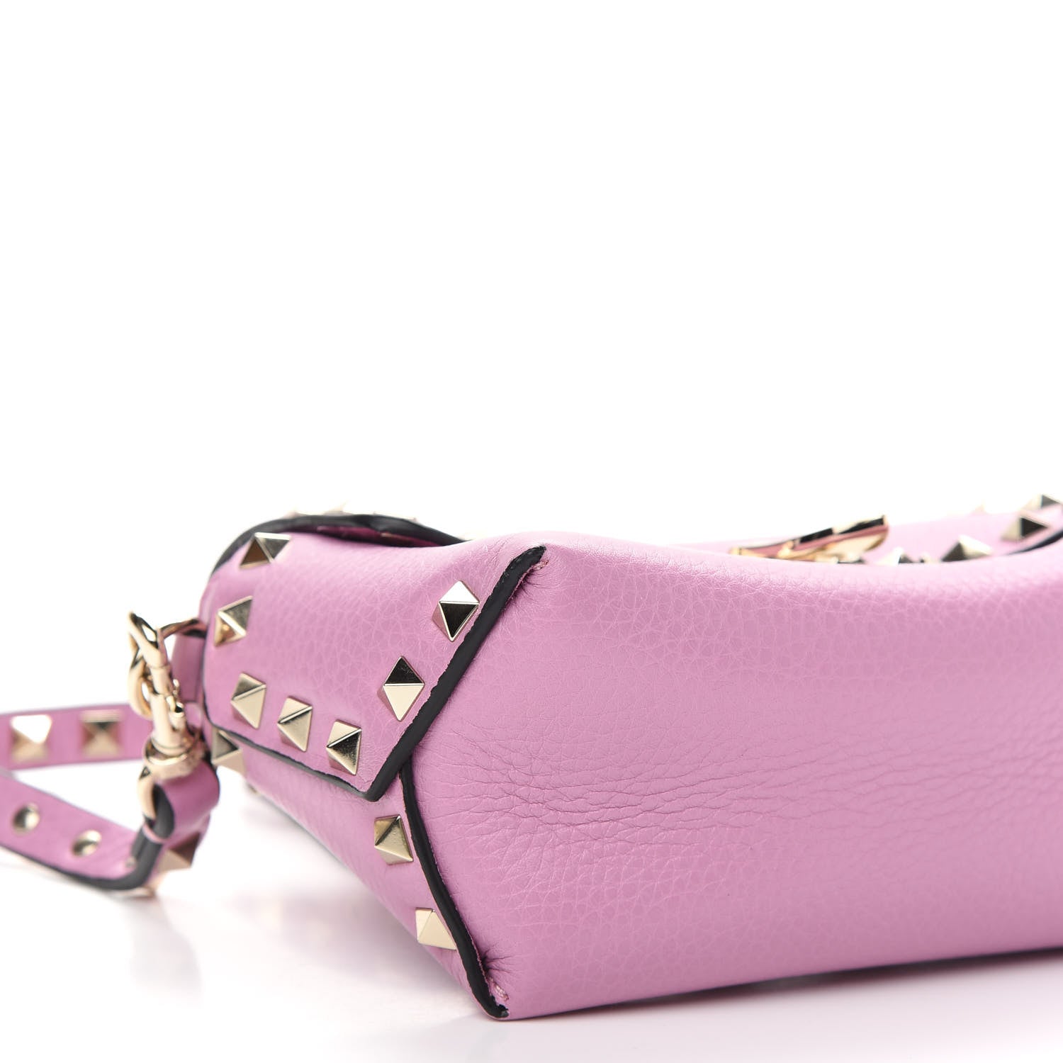 Valentino Garavani Pebbled Calfskin Mini Rockstud Crossbody Bag Giacinto 6 of 7