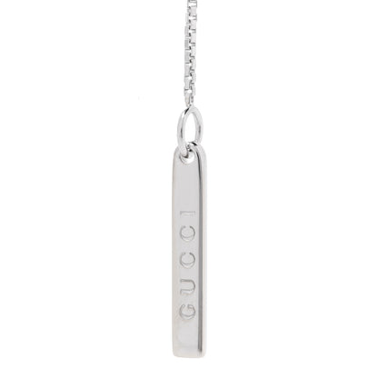Gucci 18K White Gold 20mm Lariat Necklace 4 of 6