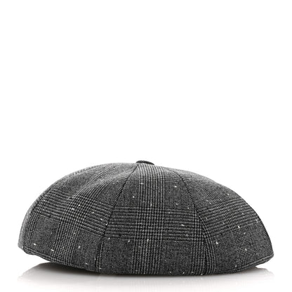 Christian Dior Wool Blend Prince of Whales Cap M Grey 5 of 9