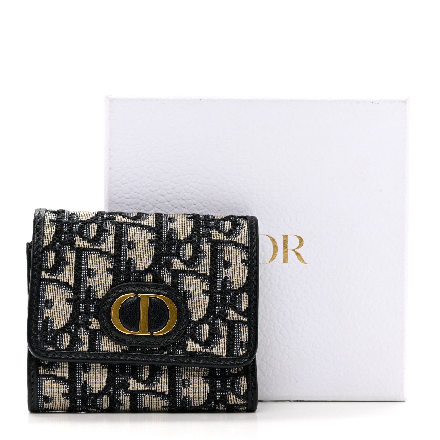 Christian Dior Oblique 30 Montaigne Lotus Wallet Blue 7 of 7