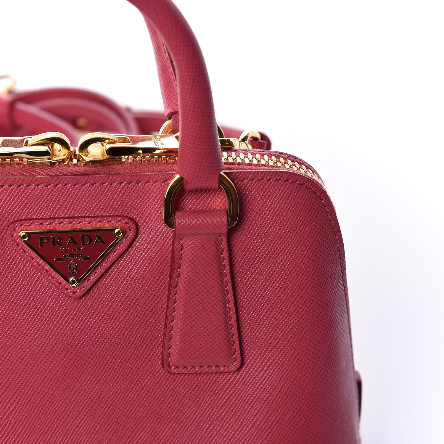 Prada Saffiano Lux Mini Promenade Tote Peonia 11 of 13