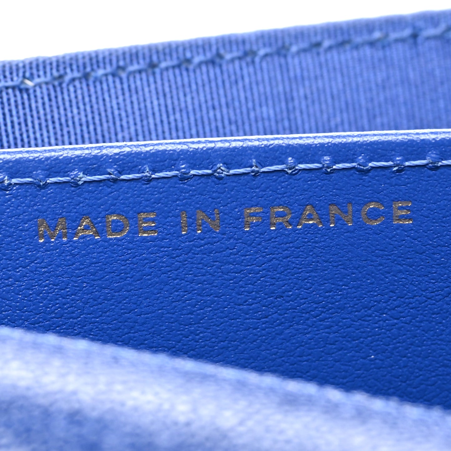 Caviar Quilted Boy Card Holder Wallet Blue