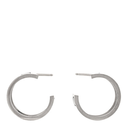 Cartier 18K White Gold 5.5mm LOVE Hoop Earrings 3 of 5