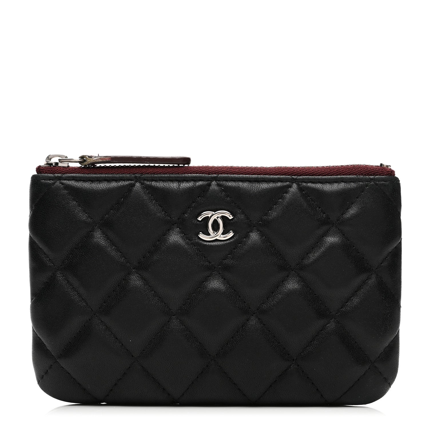 Chanel Lambskin Quilted Small Cosmetic Case Black 1 of 8