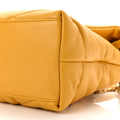 Saint Laurent Lambskin Quilted Medium Loulou Puffer Monogram Chain Satchel Saffran 10 of 10