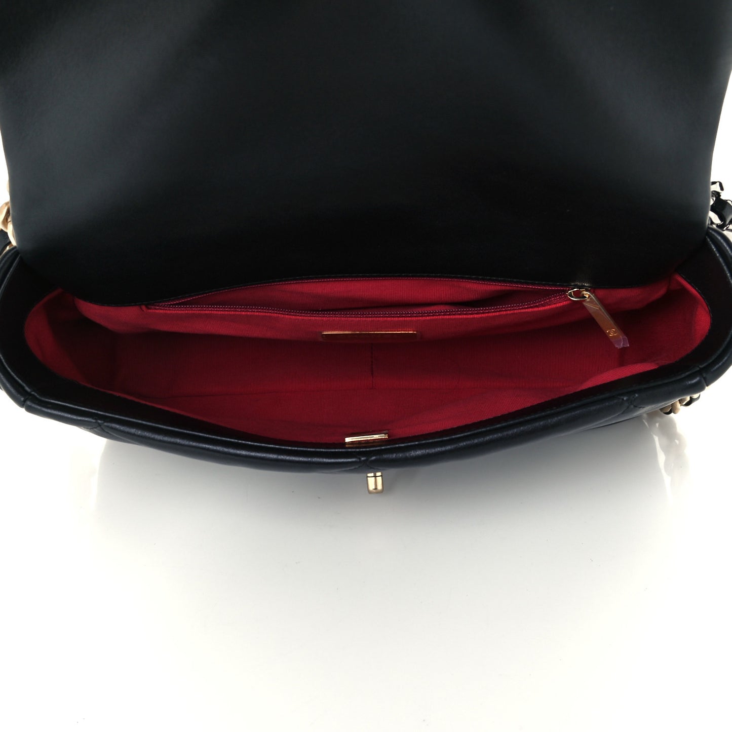 Lambskin Quilted Large Chanel 19 Flap Black