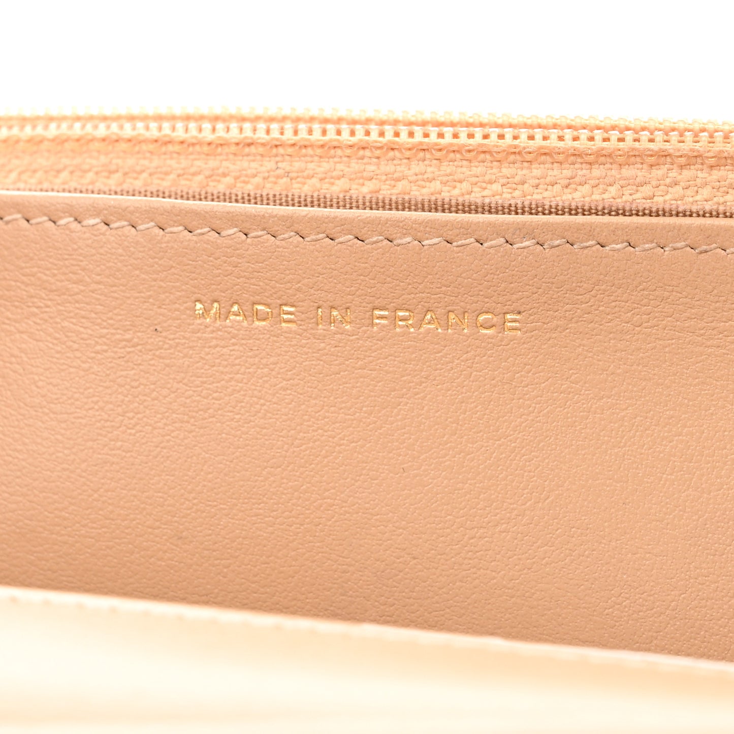 Caviar Quilted Boy Wallet On Chain WOC Dark Beige
