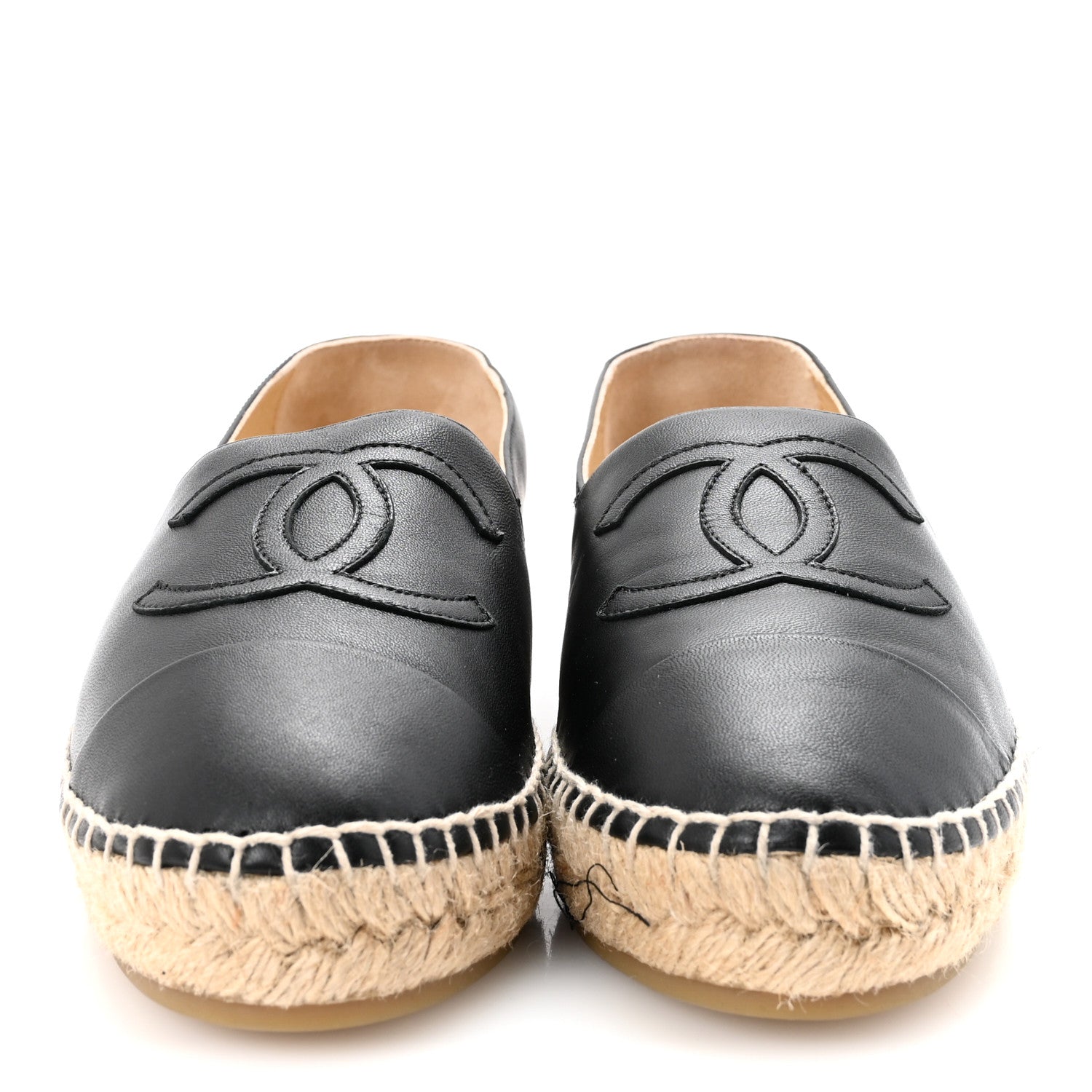 Chanel Lambskin CC Espadrilles 39 Black 3 of 9