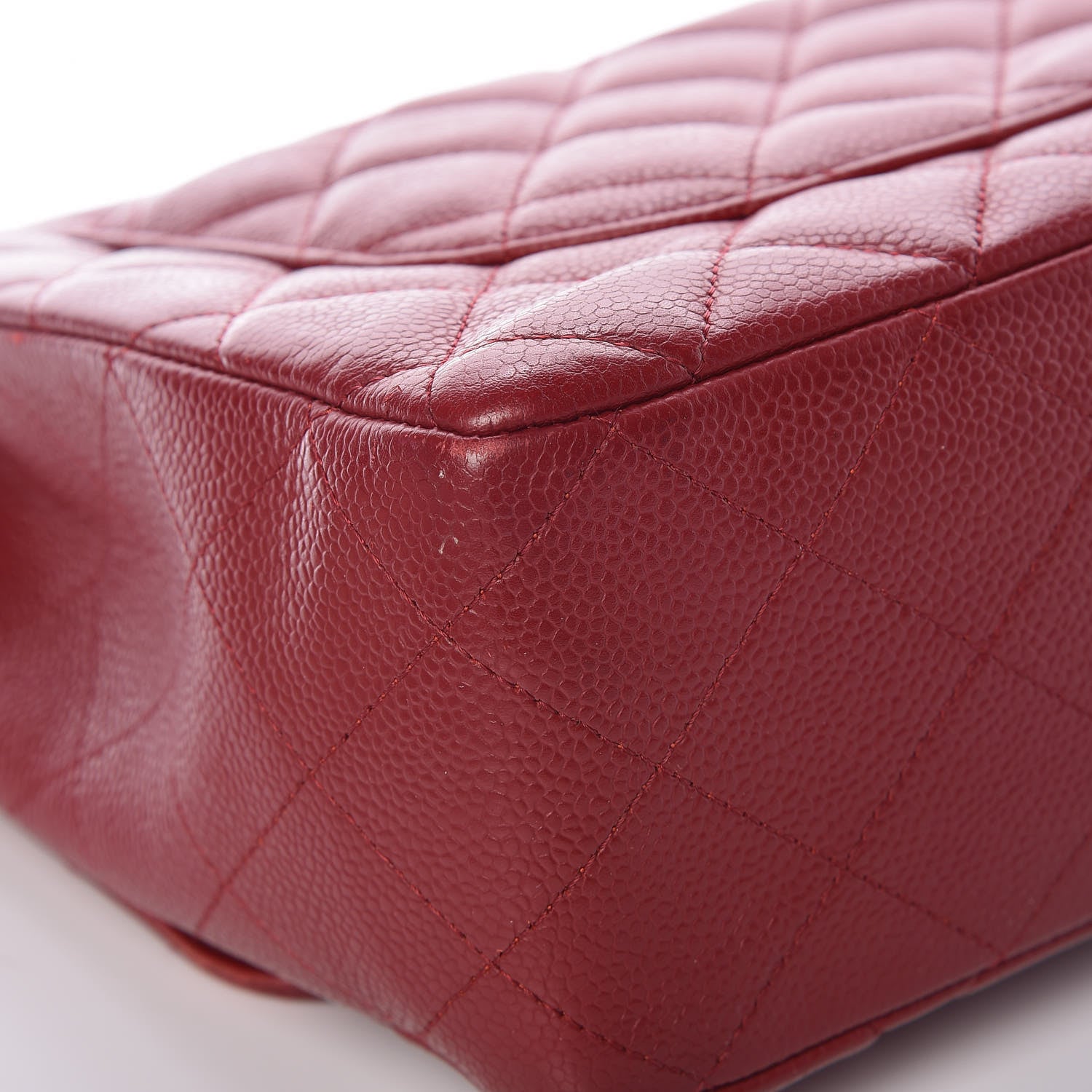 Chanel Caviar Quilted Jumbo Single Flap Red 26 of 27