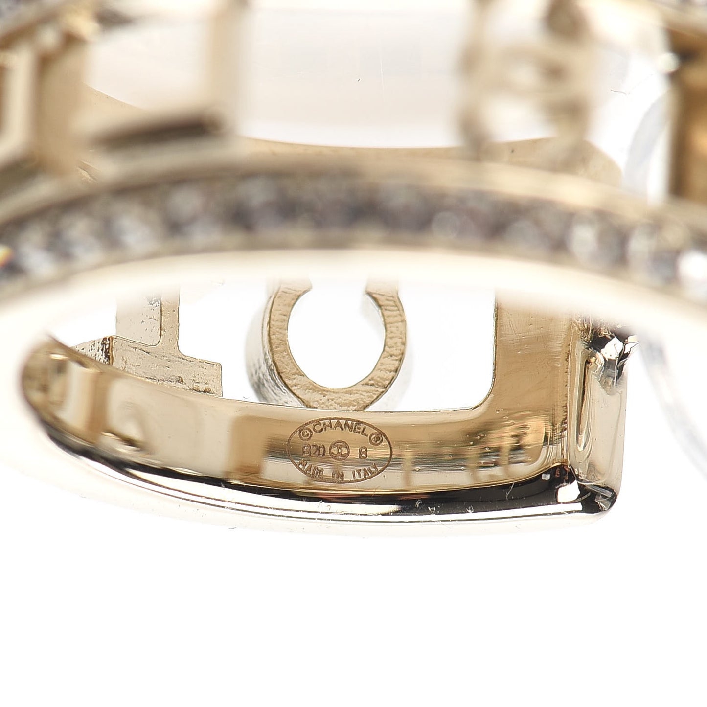 Metal Crystal Bow-tiful CC Hoop Earrings Gold