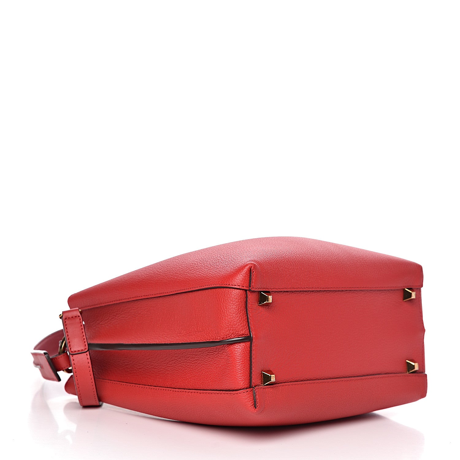 MCM Grained Calfskin Medium Milla Hobo Ruby Red 5 of 11