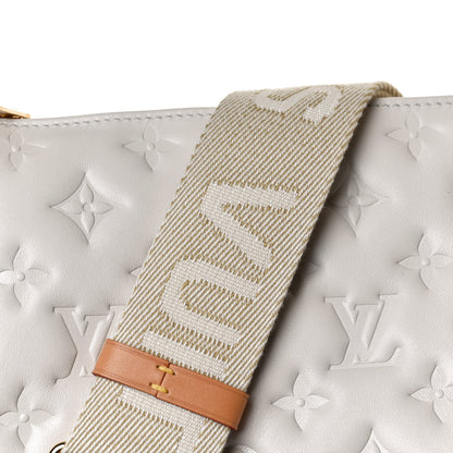 Louis Vuitton Lambskin Embossed Monogram Coussin PM Beige Cream 10 of 11