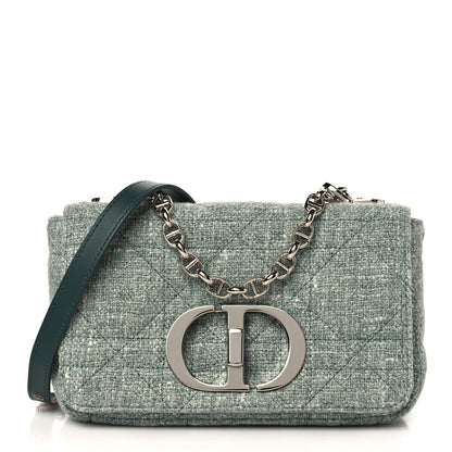 Christian Dior Tweed Macrocannage Small Caro Bag Light Green 1 of 9