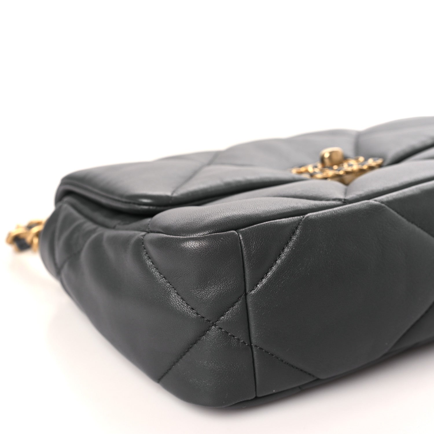 Chanel Lambskin Quilted Medium Chanel 19 Flap Dark Grey 8 of 9