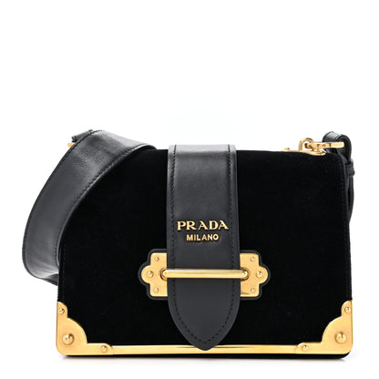 Prada Velvet City Calfskin Cahier Bag Black 1 of 16
