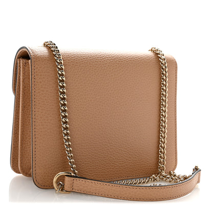 Gucci Dollar Calfskin Small Interlocking G Shoulder Bag Camelia 3 of 12