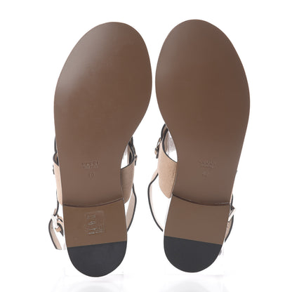 Gucci Suede Columbia Reverse Flat Sandals 40 Neutral 5 of 7