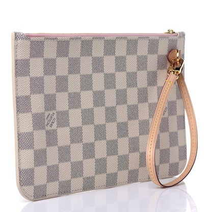 Louis Vuitton Damier Azur Neverfull MM GM Pochette Rose Ballerine 3 of 12
