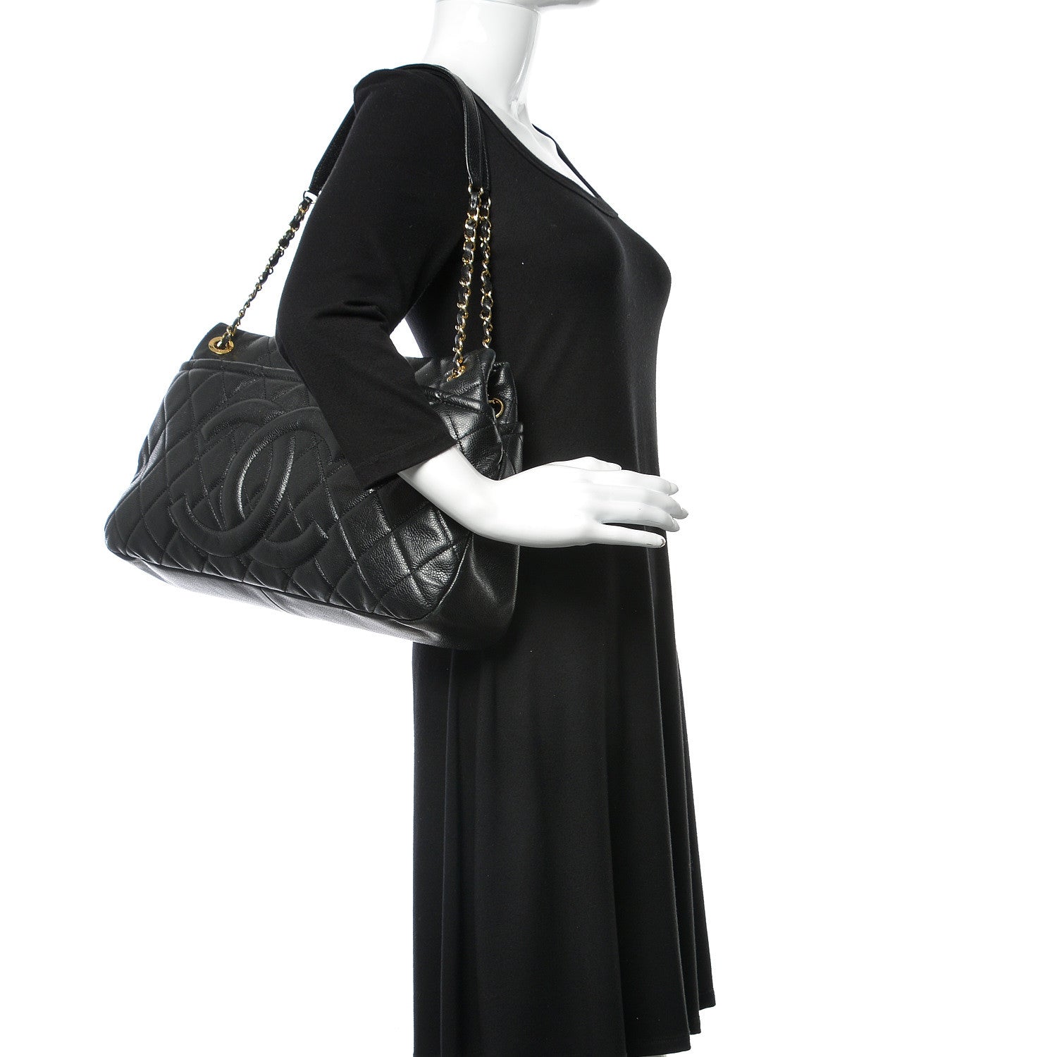 Chanel Caviar Quilted Timeless CC Soft Tote Black 2 of 14