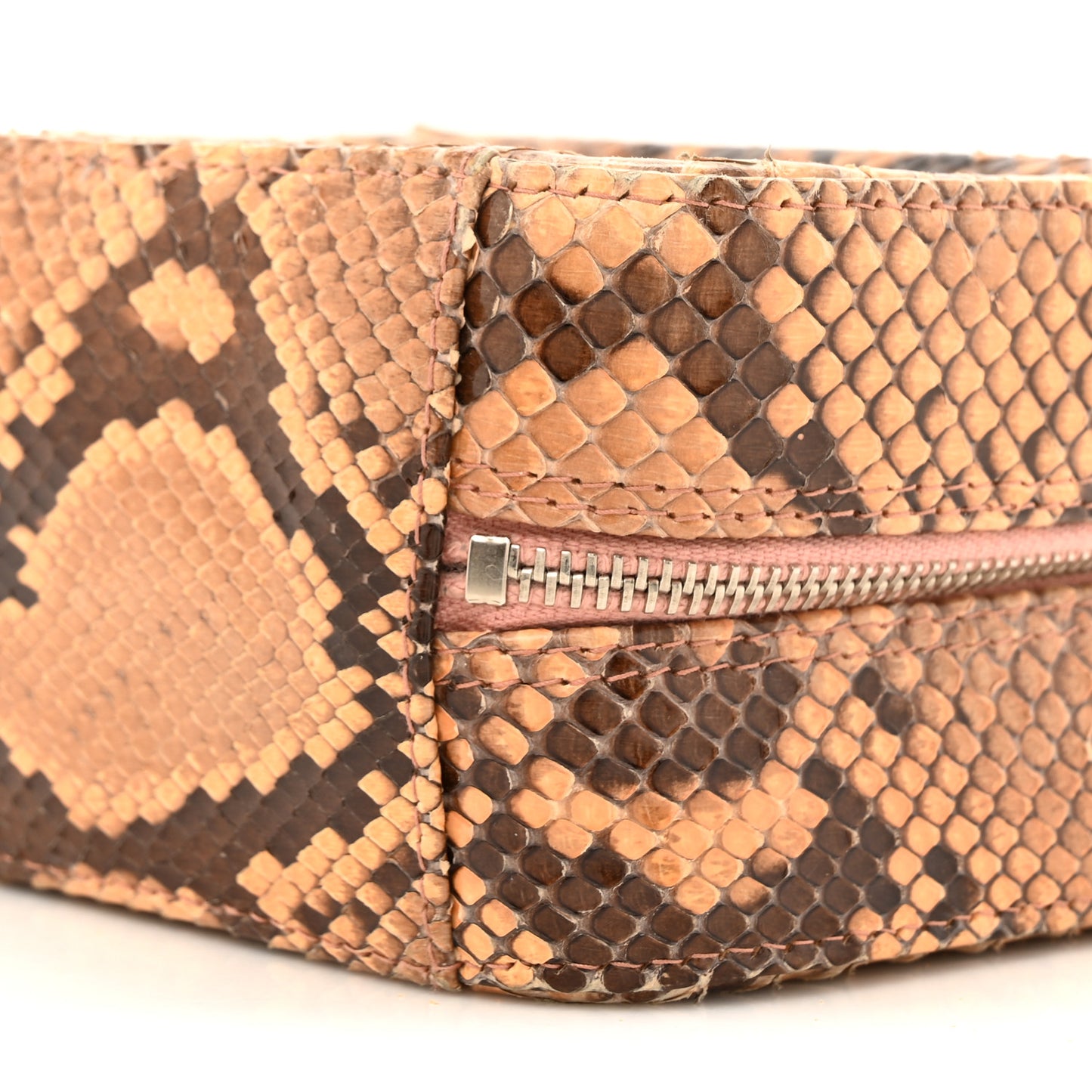 Snakeskin Mini Shoulder Bag Beige