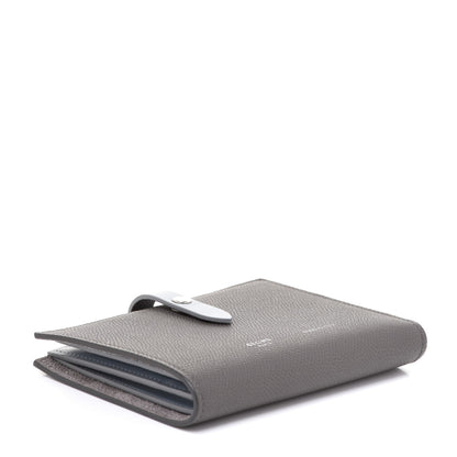Celine Grained Calfskin Medium Multifunction Strap Wallet Grey Blue 4 of 8