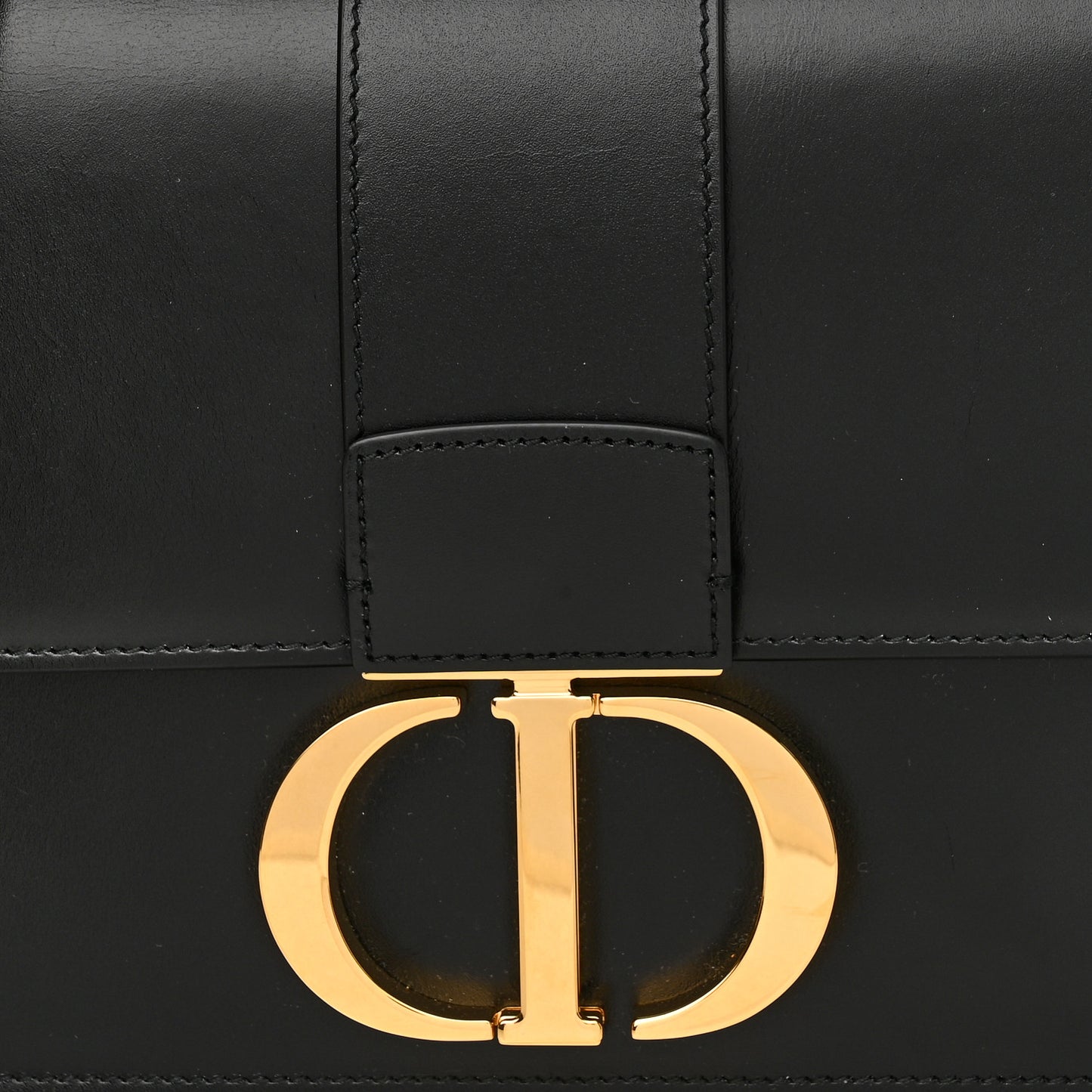Smooth Calfskin 30 Montaigne Flap Bag Black