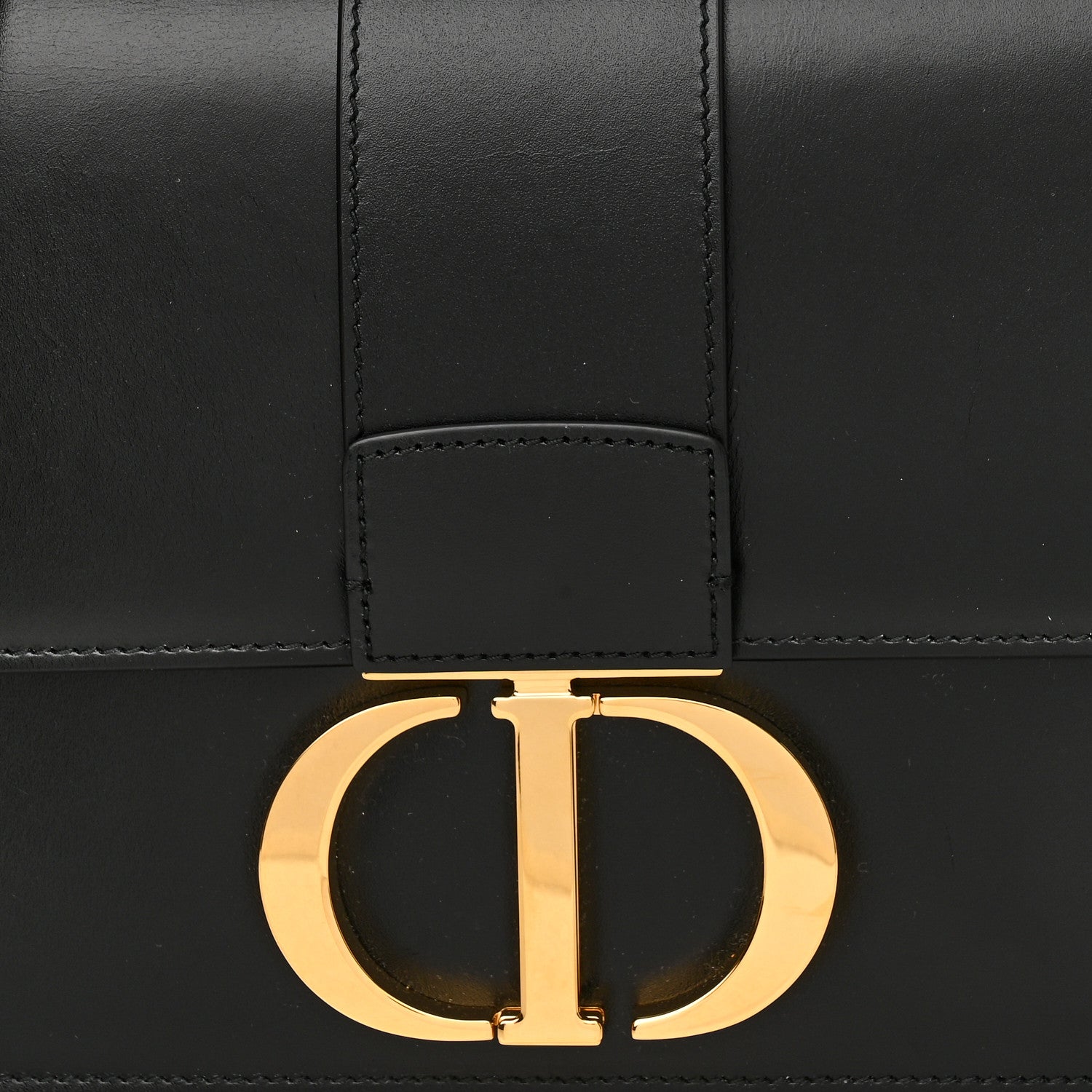 Christian Dior Smooth Calfskin 30 Montaigne Flap Bag Black 7 of 10