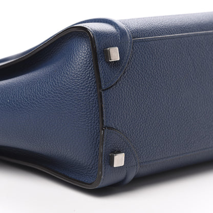 Celine Baby Drummed Calfskin Micro Luggage Petrol 8 of 15