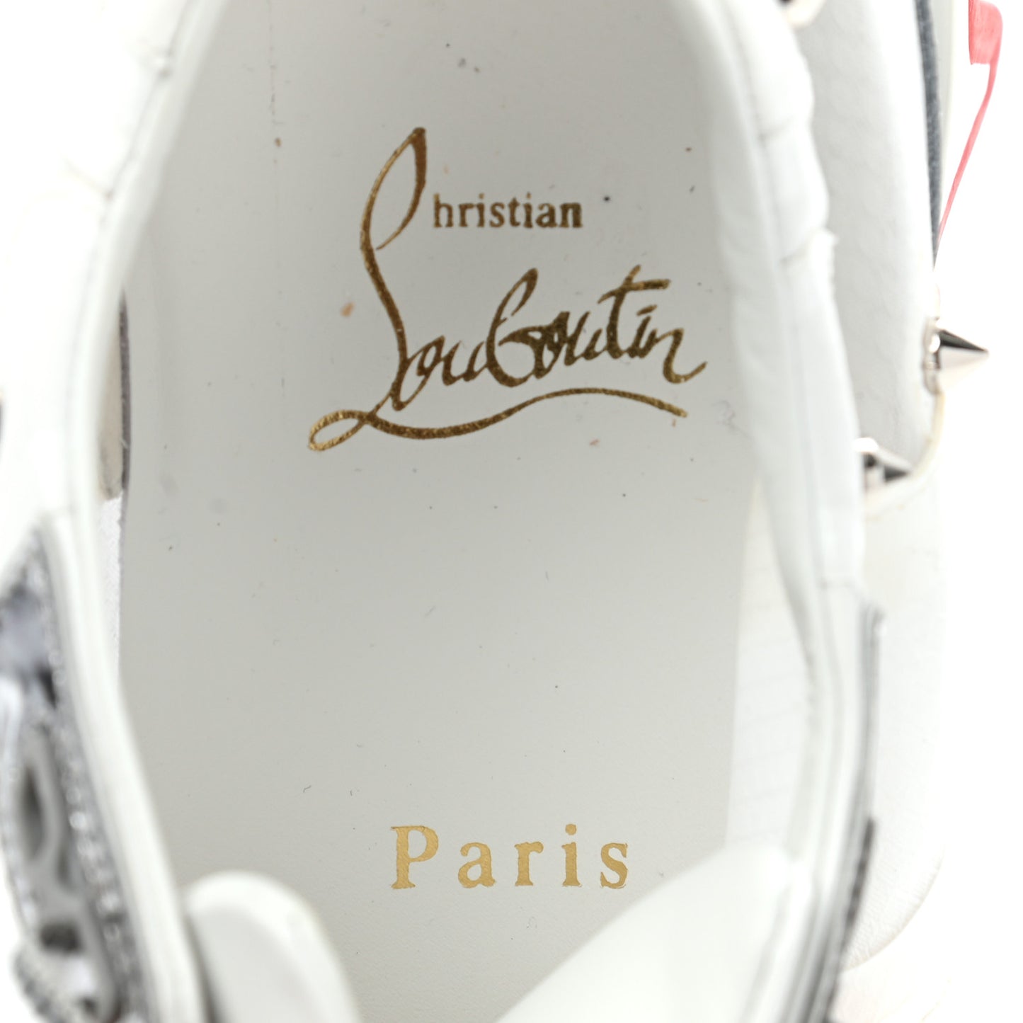 Transparent Mesh Patent Calfskin Sharkina Sneakers 38.5 White