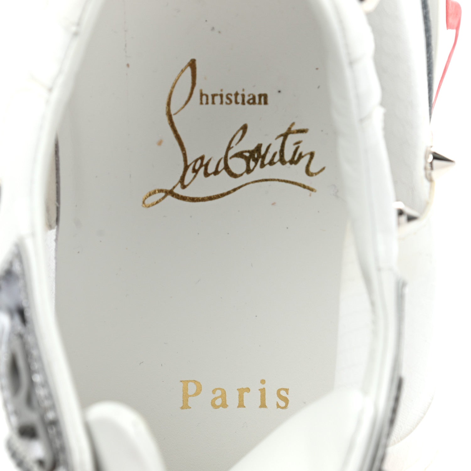 Christian Louboutin Transparent Mesh Patent Calfskin Sharkina Sneakers 38.5 White 6 of 9