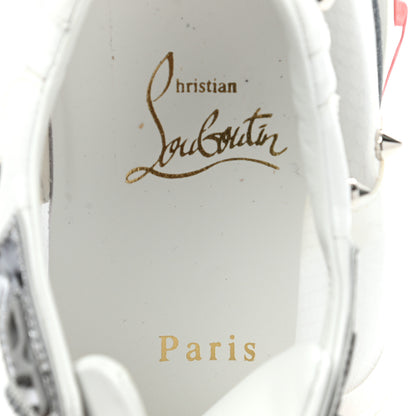 Christian Louboutin Transparent Mesh Patent Calfskin Sharkina Sneakers 38.5 White 6 of 9
