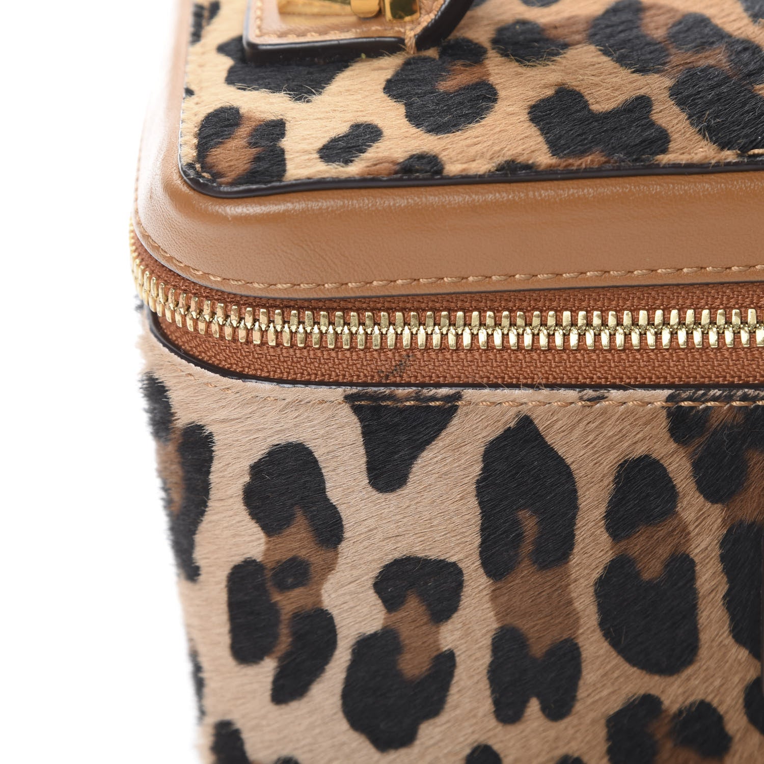 MCM Calf Hair Calfskin Vanity Case Leopard 10 of 11