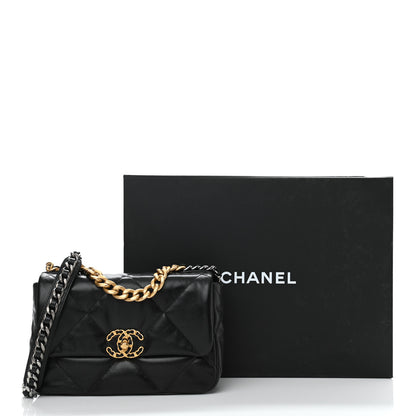 Chanel Goatskin Quilted Medium Chanel 19 Flap Black 10 of 10