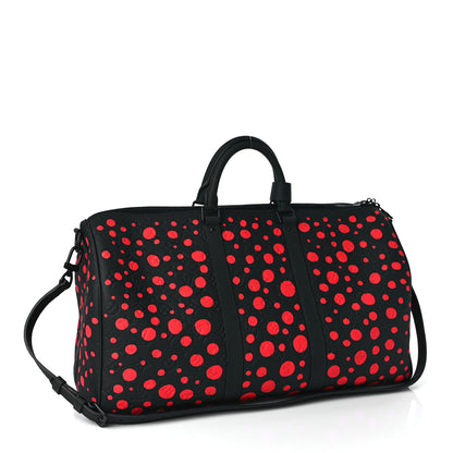 Louis Vuitton LV X YK Taurillon Monogram Keepall Bandouliere 50 Black Red 3 of 8