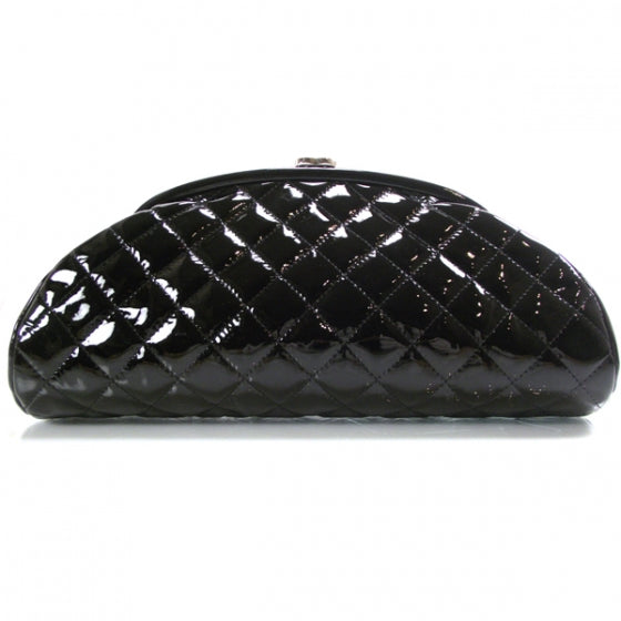 Patent Quilted Timeless Clutch Black